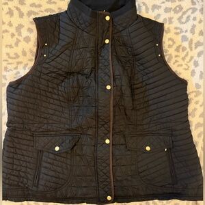 NWT Weatherproof Quilted Black Vest